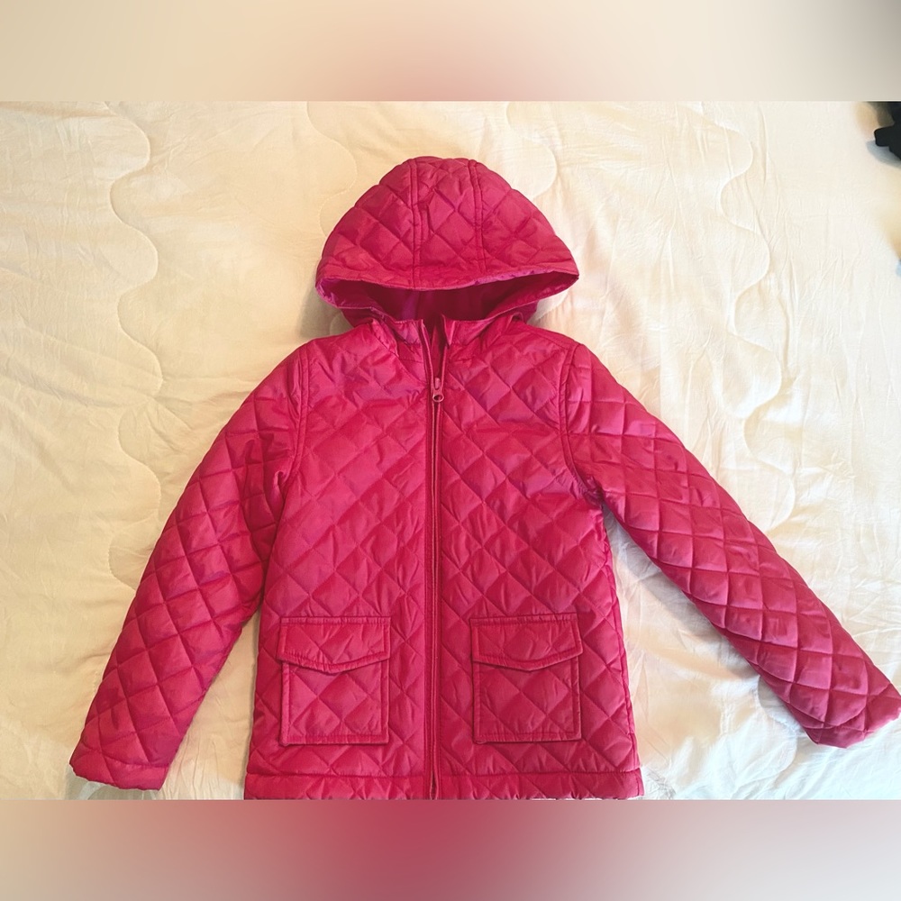 Children’s Place, Girls Uniform Quilted Puffer Jacket - Aurora Pink sz S 5/6